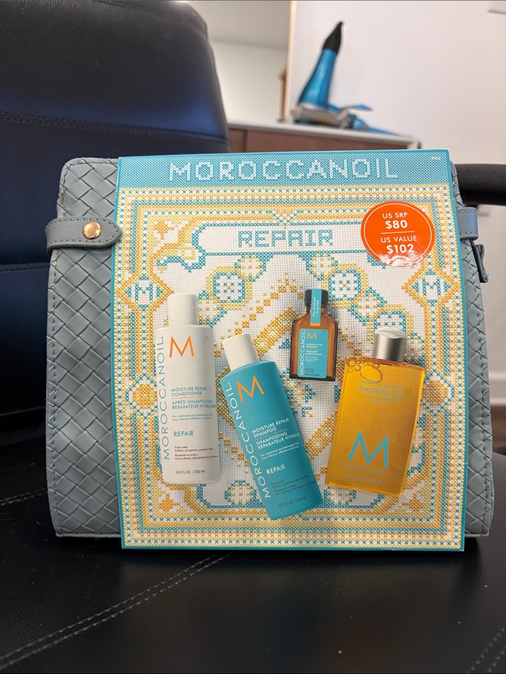 Moroccanoil Repair Gift Set - Turquoise & Gold Accent